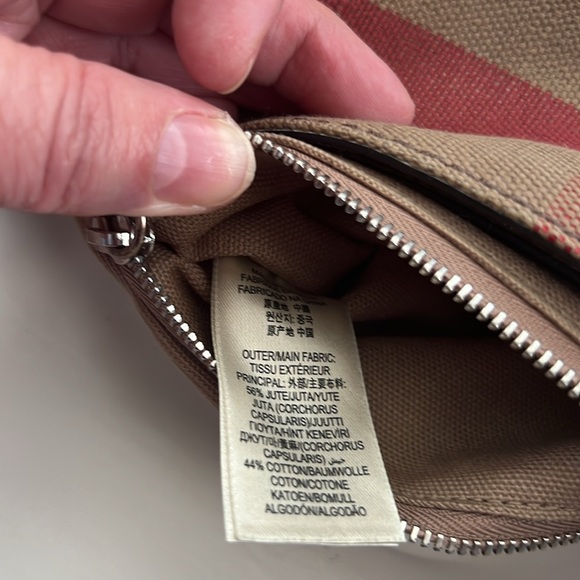 Burberry Canvas House Check Small Henham Crossbody White - Picture 9 of 16